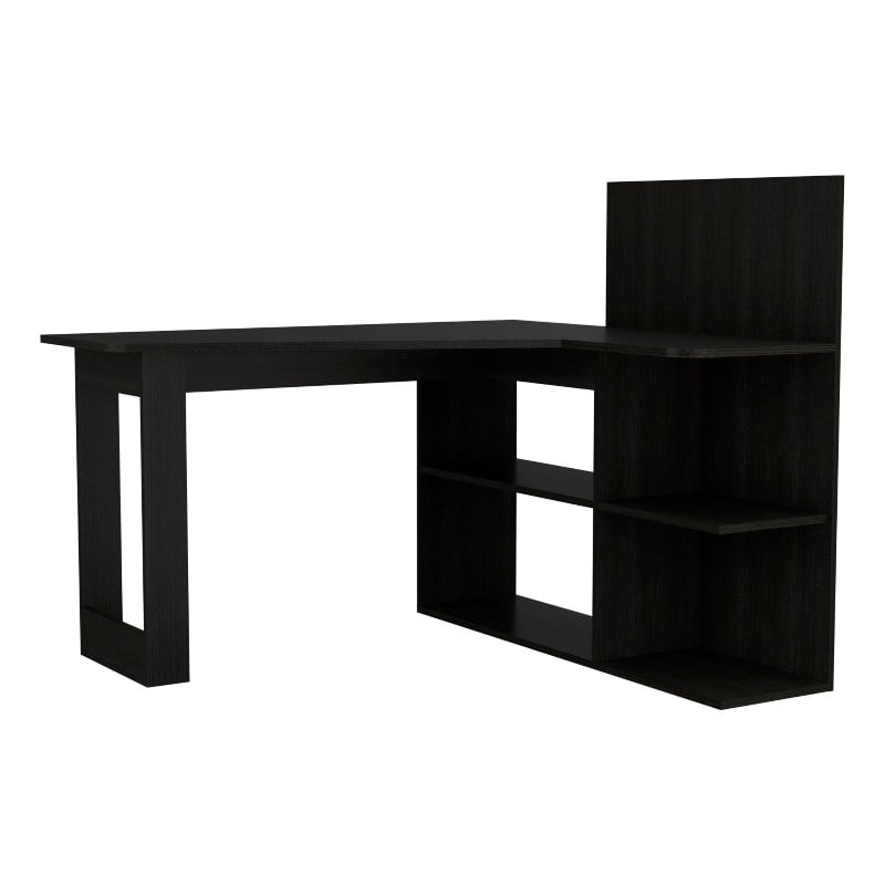 FM FURNITURE Fresno 47"W Engineered Wood Writing Computer Desk in Black