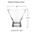 thumbnail image 3 of Wayeept Stemless Martini Clear Glasses, Set of 4, 3 of 9