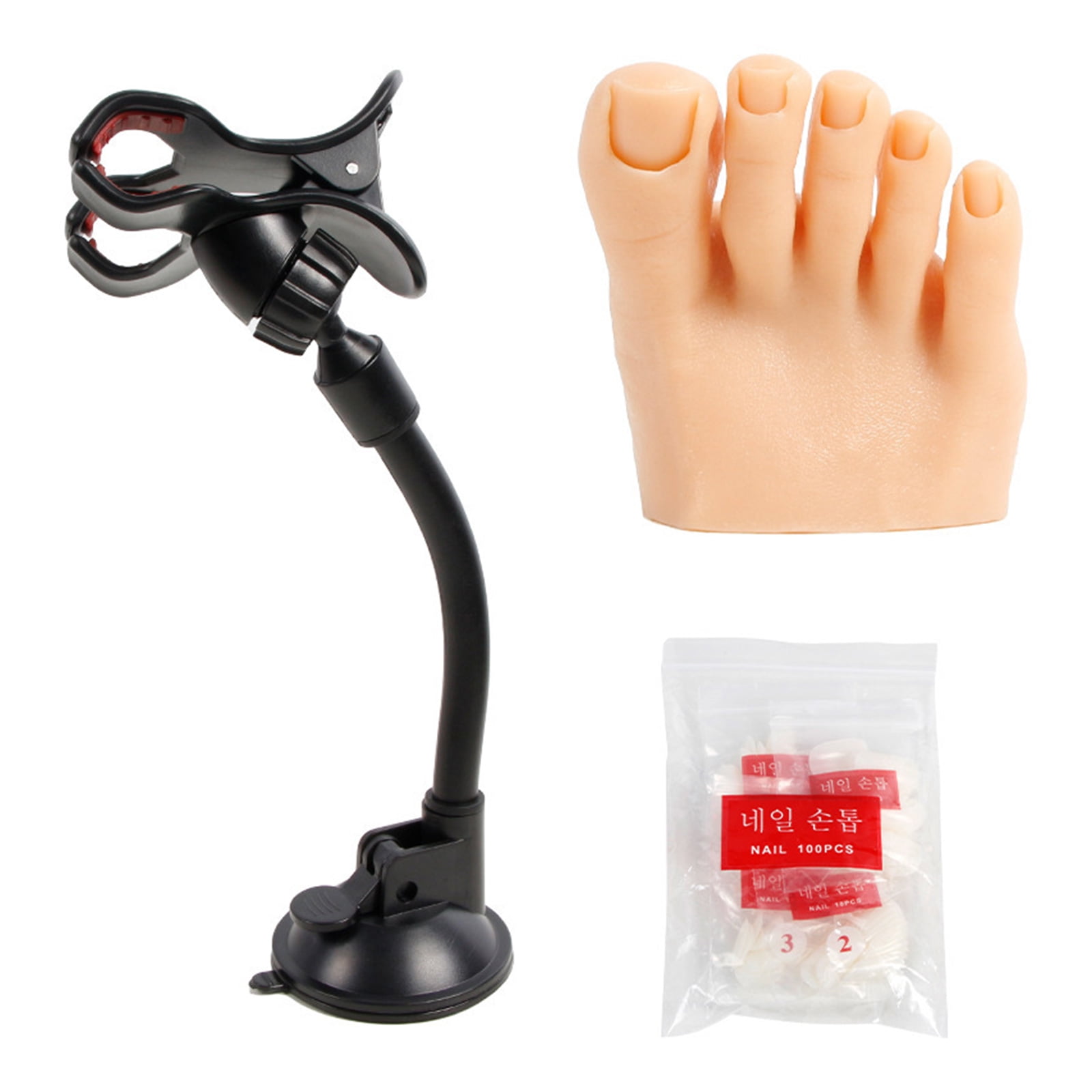 COMEET Practice Feet,Half Foot Designs Practice Fake Foot Model Flexible Soft Silicone Prosthetic Manicure Tool for Nails Tips Art Training