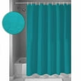 thumbnail image 3 of Teal Shower Curtain Set ，Waterproof Fabric Shower Curtains Solid Color Shower Curtains for Bathroom,Bathroom Decor 72"x96", 3 of 7