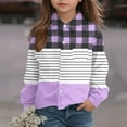 thumbnail image 4 of Bxsruta Blouse for Kids, Children's Plaid Print Long Sleeve Button Down Shirt, Casual Turn Down Collar Top, 4 of 6