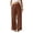 Coffee, variant on Wide Leg Pants for Women Summer Casual Loose Flowy Palazzo Pants High Waisted Button Down Beach Pants with Pockets, Black, Size M