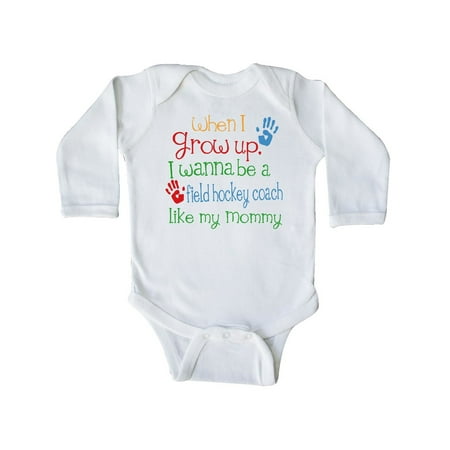 

Inktastic Field hockey coach Like Mommy Gift Baby Boy or Baby Girl Long Sleeve Bodysuit