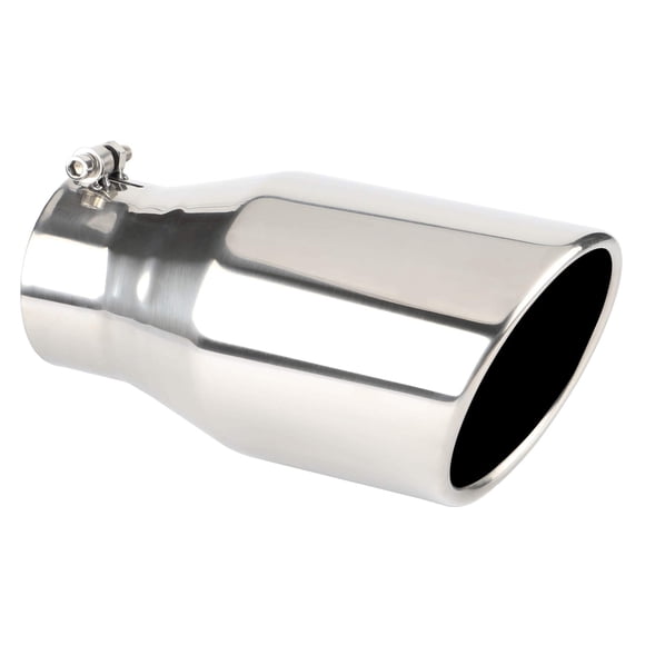 Embout d'Échappement Chromé de 4 Pouces pour Admission, Embout Universel à Pince en Acier Inoxydable 4 Pouces x 6 Pouces x 12 Pouces pour Sortie d'Échappement Diesel.