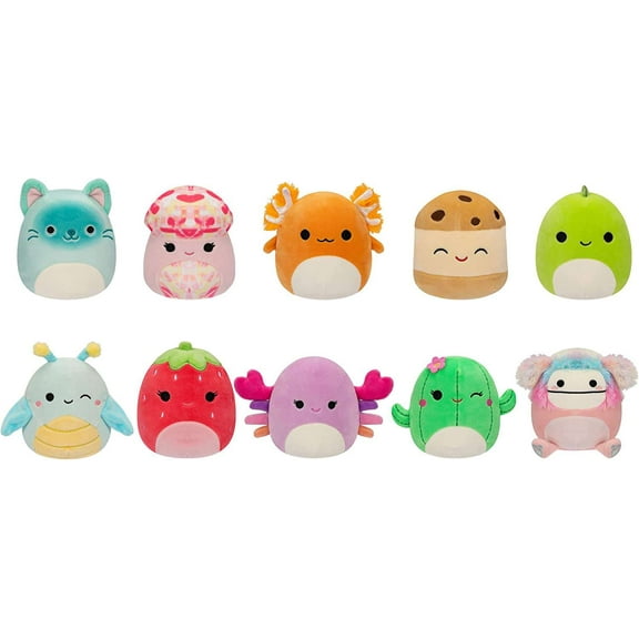 Squishmallows Soft Child Stuffed Animals & Plush Toys, PP Cotton Multicolor, 5", 10 Pack