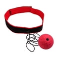 thumbnail image 4 of Juego de diadema con pelota de reflejo de boxeo, bola de reflejo en cuerda con diadema, mejora la velocidad de reacción, ajustable para Fitness, negro rojo, 4 of 8
