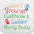 thumbnail image 4 of Inktastic Welder Like Daddy Boys or Girls Baby Bib, 4 of 4