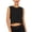 Black, variant on ZQUUVOU Women's Cropped Tank Top Breathable Loose Crew Neck Sleevelss Tops Solid Color Quick Dry Workout Yoga Gym Training Vest White