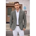 thumbnail image 2 of COOFANDY Men's Herringbone Sport Jacket Linen Blazer Two Buttons Textured Dress Jackets, 2 of 6