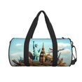 thumbnail image 2 of Fotbe Iconic Global Landmarks Pattern Foldable Sports Gym Bag with Wet Dry Pocket, Ultralight Travel Bag, Large Capacity Duffel Bag, Splash Proof Carry on Bag, Overnight Bag, Weekender Bag, 2 of 8
