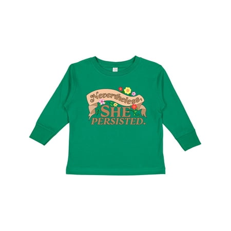 

Inktastic Nevertheless She Persisted Gift Toddler Boy or Toddler Girl Long Sleeve T-Shirt