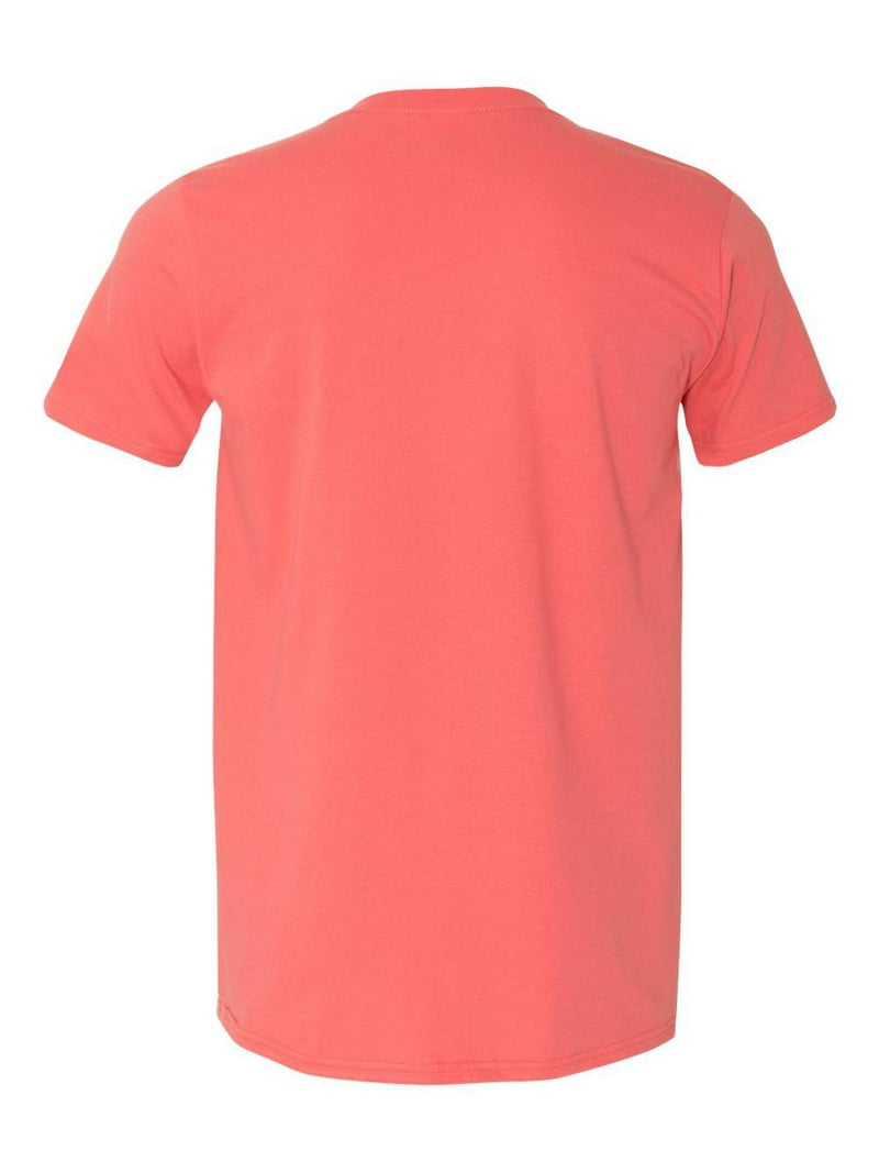 Tシャツ・カットソー RONRON U NECK SILK RIBBON T SHIRT BMR070 Gildan Cotton Softstyle T-Shirt, 64000, Coral Silk, Size L