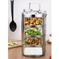 thumbnail image 3 of Stainless Steel Insulated Lunch Box 4-tier Bento Box Portable Food Container for Picnic School Office (12cm), 3 of 6