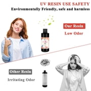 UV Resin - 300g Crystal Clear Hard Type UV Ultraviolet Curing Resin for DIY Jewelry Making, Transparent Solar Cure Sunlight Activated Resin for Casting & Coating