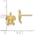 thumbnail image 3 of 10K SEA TURTLE POST EARRINGS / HP & TEXTURED (2of2), 3 of 4