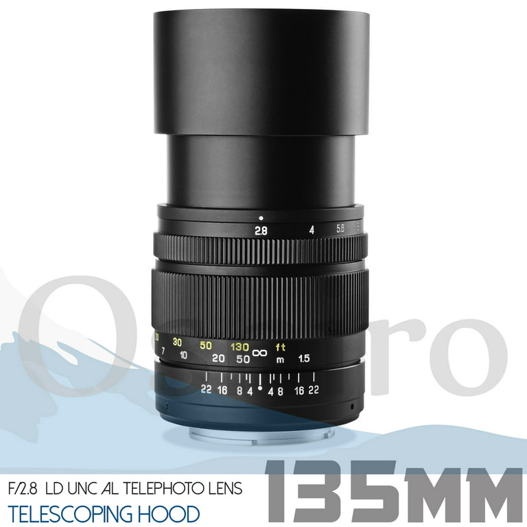Betrouwbaar Optimistisch Springplank Oshiro 135mm f/2.8 LD UNC AL Telephoto Full Frame Manual Prime Lens + UV  for Canon EOS 80D, 70D, 60D, 50D, 1Ds, 7D, 6D, 5D, 5DS, Rebel T6s, T6i, T6,  T5i, T5,