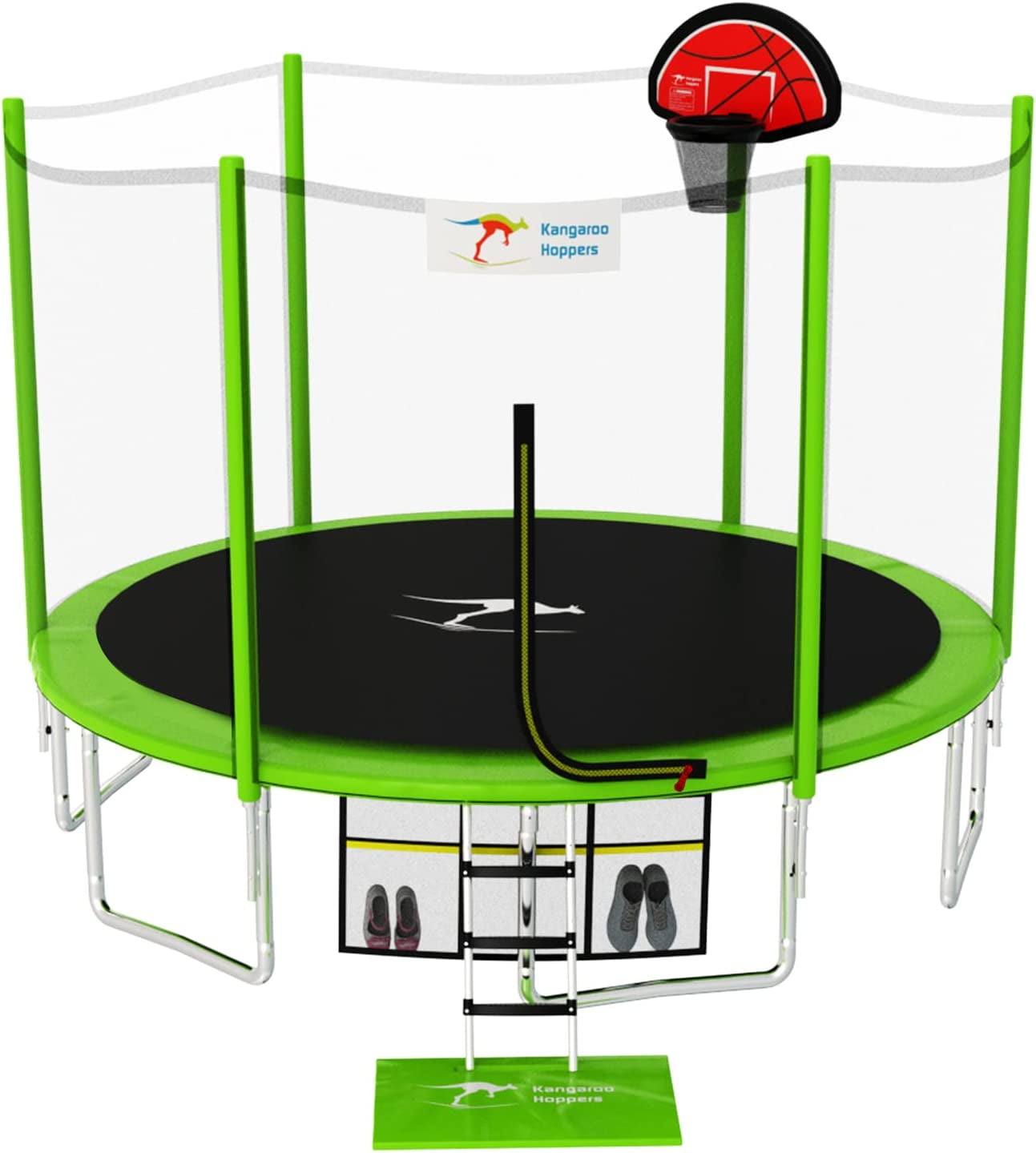 Kangaroo Hoppers 1500LBS 15FT Trampoline for Kids, Trampoline with