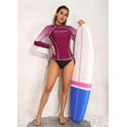 thumbnail image 3 of Women's Gradient Long Sleeve Rash Guard Sun Protection UPF 50+ Swimsuit Shirt Tops, 3 of 6