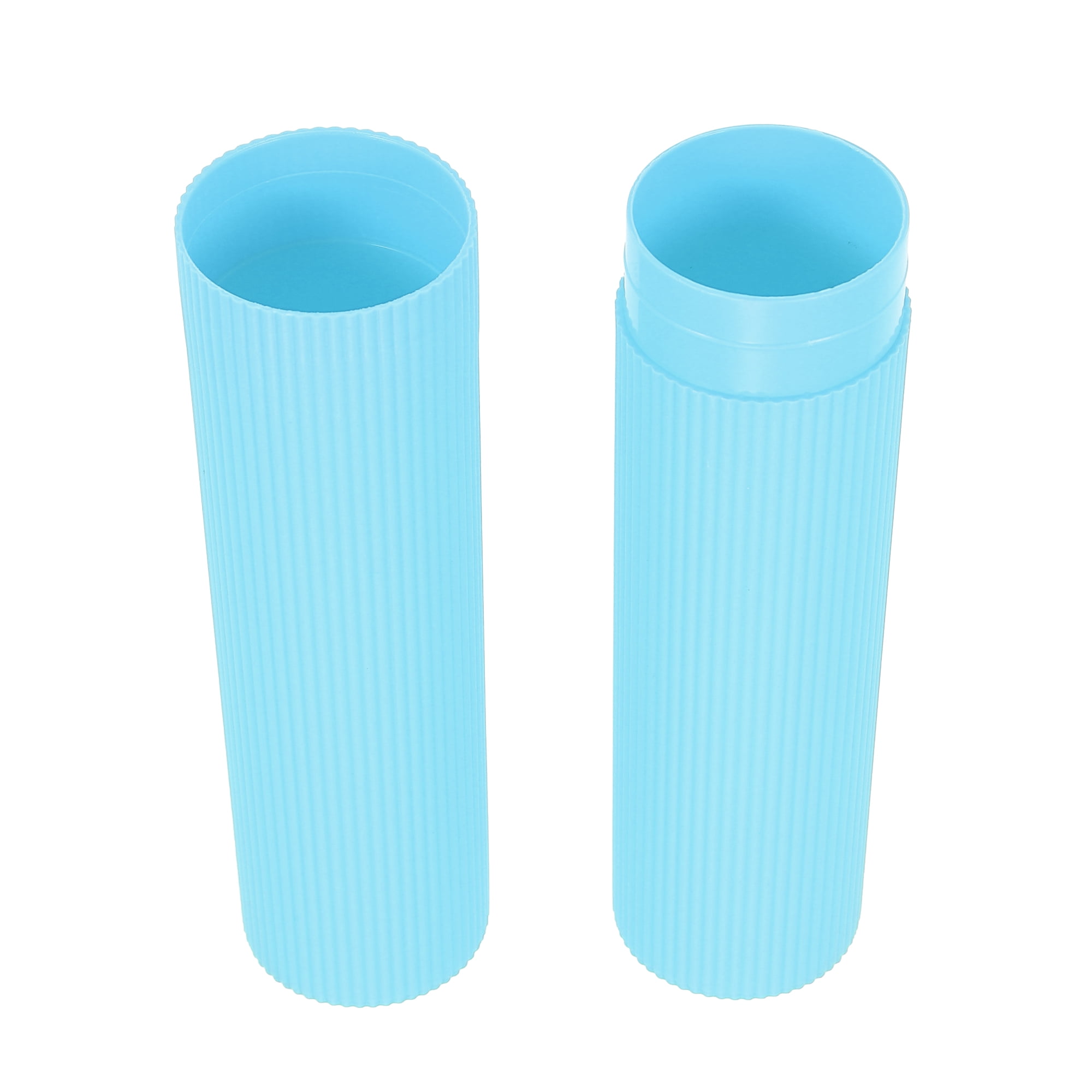 Unique Bargains Sky Blue Toothbrush Holder, Vertical Stripes