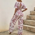 thumbnail image 4 of Womens Casual Loose Jumpsuits Summer Boho Wide Leg Rompers Sleeveless Overalls with Pockets, 4 of 4