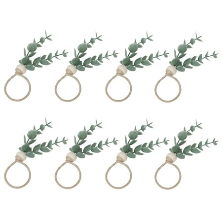 

okwish Table Napkin Holder Simulation Leaf Artificial Plant Wedding Party Rings Decoration Creative Sweet Green Napkin Ring