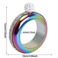 thumbnail image 2 of Liyamei Stainless Steel Rhinestone Bracelet Flask Elegant Hidden Liquor Container For Women And Men Portable Hip Flask For Whiskey, 2 of 4