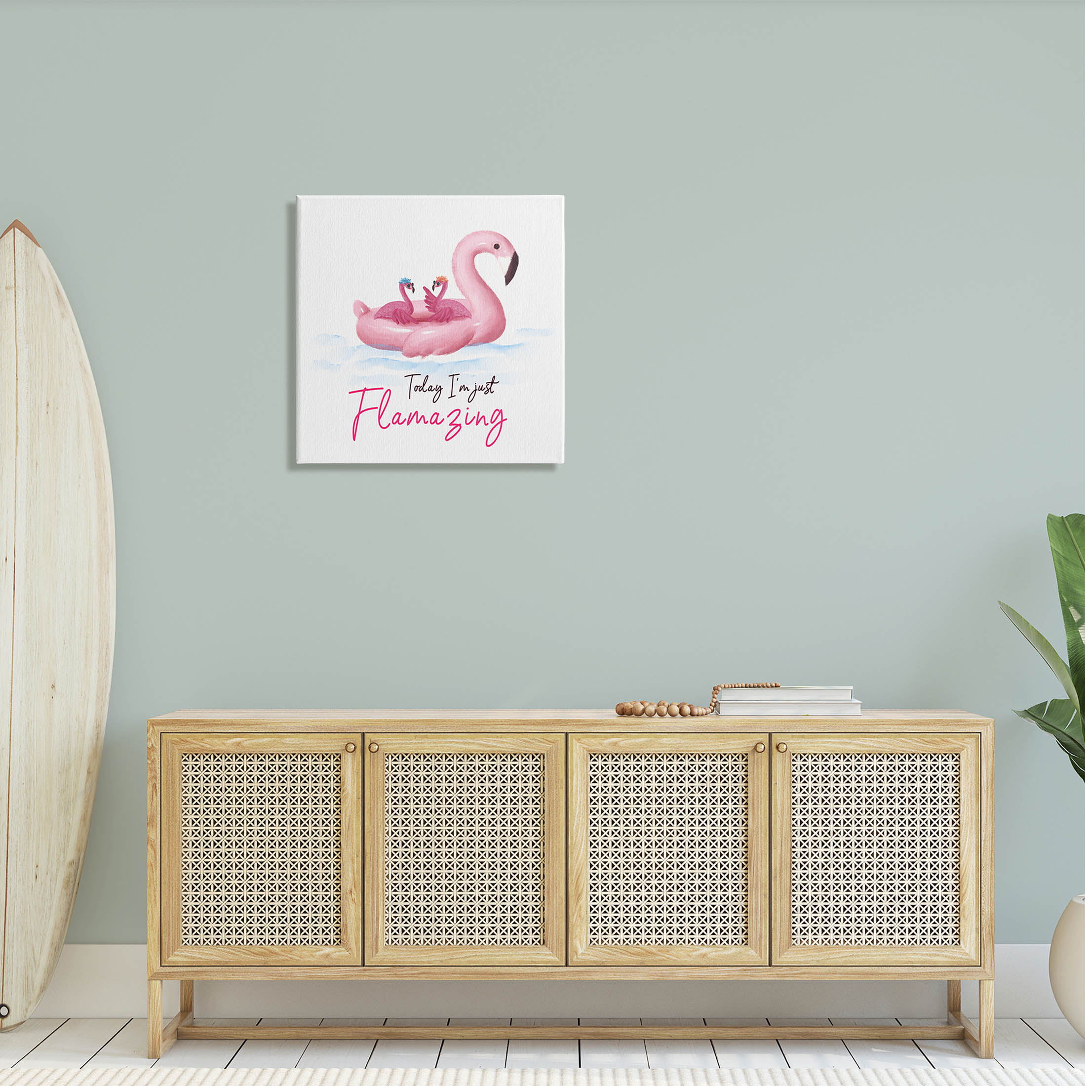 Today I'm Flamazing Flamingoes Animals & Insects Graphic Art Gallery Wrapped Canvas Print Wall Art