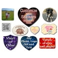 thumbnail image 1 of 45, 3"x2.7" Heart, Custom Stickers Labels. Add Logo, Photo, Text or Art Design and Make Your own Personalized Decals Labels. Custom Decals Logo Stickers, Kiss Cut. Vinyl or Clear., 1 of 4