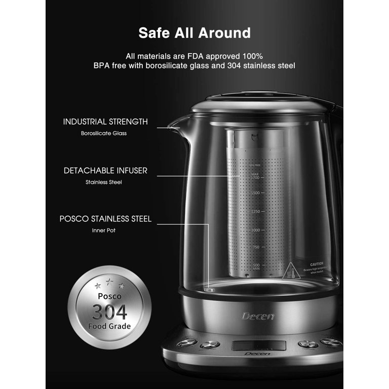 UtiliTEA Kettle; Stainless, variable temperature (Includes Shipping) –  TranquilityTea