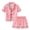 Pink, variant on TOOYOU Girls Sleepwear 2 Pack Pajamas Kids Casual Cartoon Prints Short Sleeves Top Waist Shorts Pajams Loungewear Set Outfit Sweet Girl Relaxing Casual Pyjamas Size 2-3 Years Pink