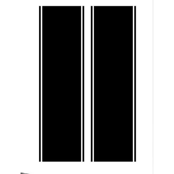 Pinstripe Bedside Stripe Kit Vinyl Decals Compatible with and Fits Jeep Gladiator JT 2020-2023 - Set of Two