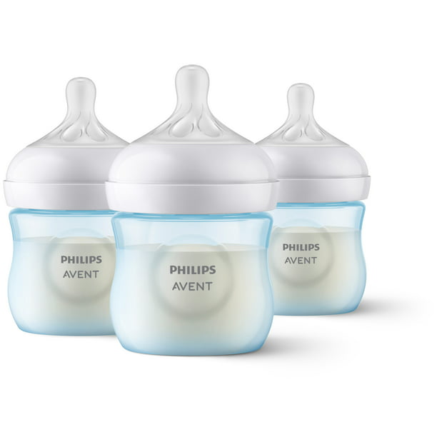 bom zomer Gewoon Philips Avent Natural Baby Bottle with Natural Response Nipple, Blue, 4oz,  3pk, SCY900/23 - Walmart.com