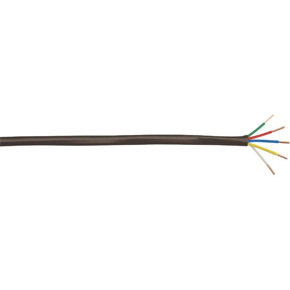Coleman Cable 553056607 Thermostat Wire, CL2 Solid Bare Copper, 18/5, 250-Foot — Indoor & Outdoor Use, NEC-Compliant