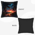 thumbnail image 6 of Set of 2 18x18in Throw Pillow Covers - Tropical Sunset Design with Vibrant Hues Perfect for Couch Bed or Car Decor, 6 of 8
