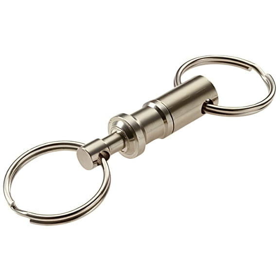 Lucky Line Quick Release Keychain, Nickel-Plated Brass, 1 Pack 70701