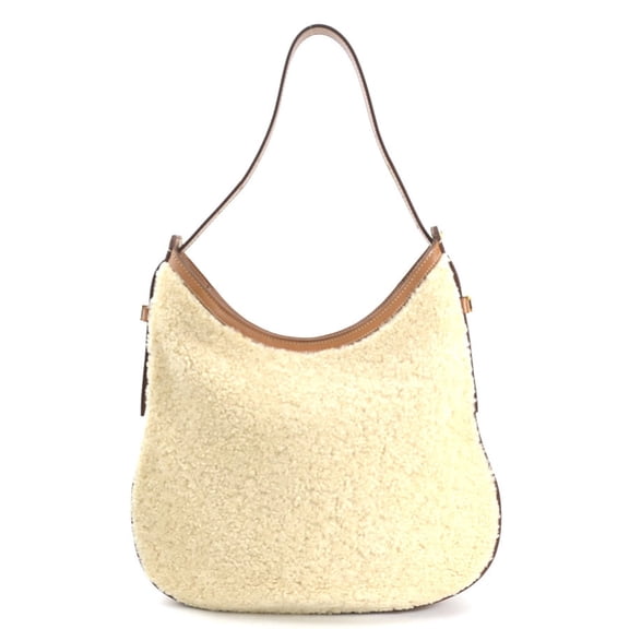 Pre-Owned Tod's Shoulder Bag Boa Leather Beige x Brown Women's 55833g