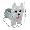thumbnail image 3 of Dog Planter Plant Pot, Animal Decor Pots Cute Dog Cartoon Shaped Flower Pot Wooden Planter for Garden Decoration Office Home Indoor Outdoor Plant Container, 3 of 4