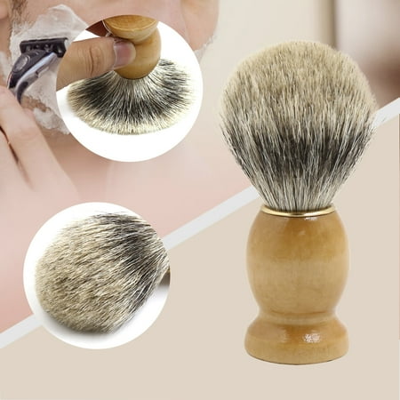Steel Knot Brush - Burlywood Knot Soft Pure Badger Hair Shaving Brush Salon Tool for Men