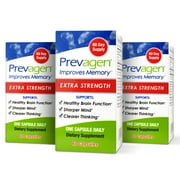 Prevagen Improves Memory - Extra Strength 20mg, 60 Capsules |3 Pack| with Apoaequorin & Vitamin D | Brain Supplement for Better Brain Health, Supports Healthy Brain Function
