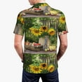 thumbnail image 5 of Xecao Vintage Wooden Bucket for Mens' Casual Short Sleeve Button-Down Polo Shirts for a Classic Golf Look, 5 of 9