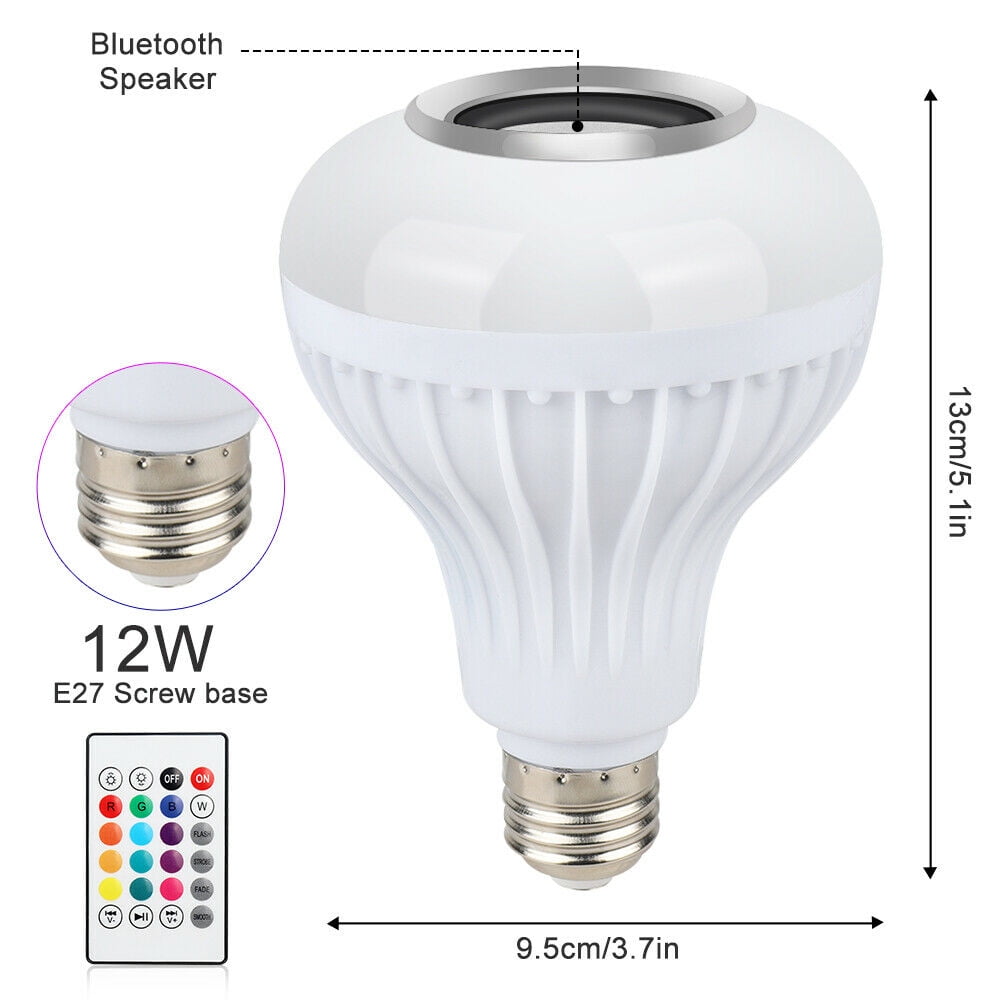 Mit Bluetooth Wireless Smart RGB Musik Lautsprecher E27 12W LED Birnen Lampe