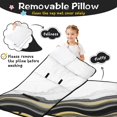 thumbnail image 3 of Black and Gold Marble Pattern Teens Toddler Nap Mat with Pillow, Sleeping Mat Bag for Preschool Daycare 60"x20", 3 of 6