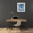 thumbnail image 3 of Moore, Regina 12x14 White Modern Wood Framed Museum Art Print Titled - Blue Stylized Leaf I, 3 of 4