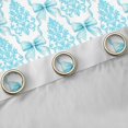 thumbnail image 4 of jejeloiu Retro Bohemian Flowers Black Out Curtains,Chic Bowknot Ribbon Curtains Pack of 2 (42x63 Each),White Blue Bedroom Curtains For Men Womwn,Microfiber Bedroom Decor, 4 of 6