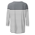 thumbnail image 5 of V-Neck Tops for Women Casual Printed 3/4 Sleeve Loose Fit Everyday T-Shirt Gray XXL, 5 of 6