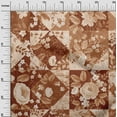 thumbnail image 3 of oneOone Cotton Poplin Rust Brown Fabric Florals Sewing Fabric By The Yard Printed Diy Clothing Sewing Supplies 56 Inch Wide, 3 of 6