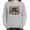 Grey, variant on Women's BOO Boujee Leopard Bow Graphic Sweatshirt Playful Halloween Autumn Statement Crewneck Pullover