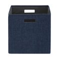 thumbnail image 3 of Linon Lane Pack de Deux Bacs de Rangement en Tissu Bleu Marine, 3 of 15