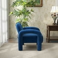 thumbnail image 3 of SEYNAR Mid-Century Modern Velvet Upholstered Accent Chair,Elephant Trunk Lounge Chair for Living Room(Navy), 3 of 6