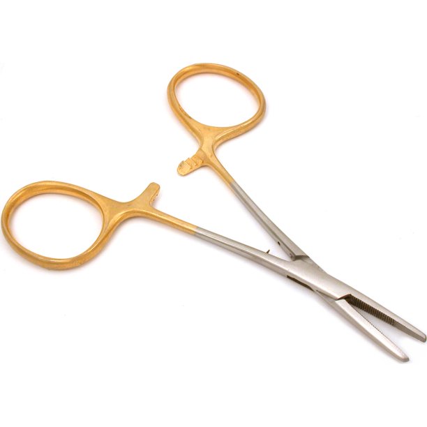 Straight Forceps Fly Fishing Locking Hemostat Tool 5"